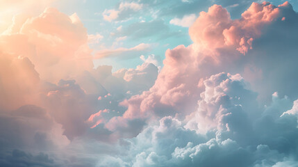 Colorful clouds above the sky, Clouds wallpaper as a background, The sky is the limit, Cloud background for text and presentations