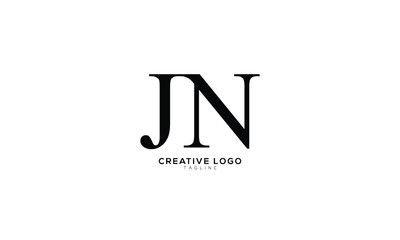 JN Abstract initial monogram letter alphabet logo design