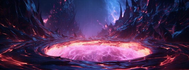a lava flow in a cave