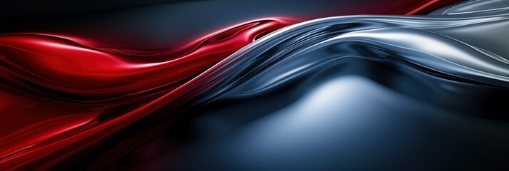 Abstract Background with 3D Wave black and red Gradient Silk background.