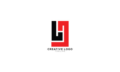 LH LJ Abstract initial monogram letter alphabet logo design