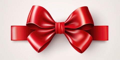 red bow with ribbon