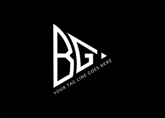 B G TRIANGLE letter logo design