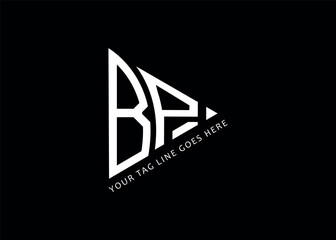 B P TRIANGLE letter logo design