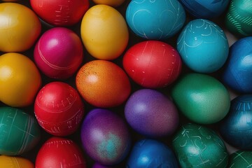 Fototapeta na wymiar Colorful Easter eggs.