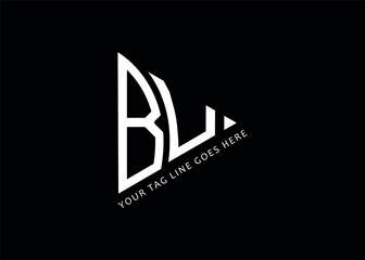 B U TRIANGLE letter logo design