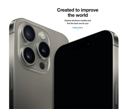 frameless grey smartphone with a black screen, front and backside view isolated on a white background. mockup of a new realistic mobile phone. vector 3d isometric illustration