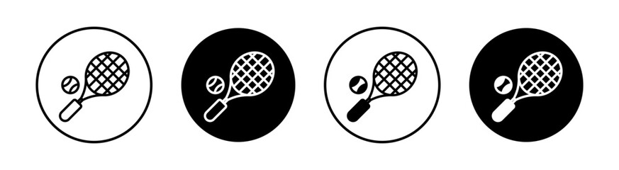 Tennis Vector Line Icon Illustration.