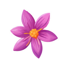 ilac flower on a white background. vector element. Suitable for cards, booklets, decoration.