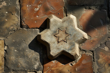 photo of a regular and irregular shape with a hexagon and a star