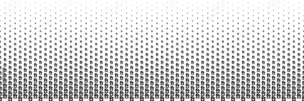 Poster horizontal halftone of white heart on black home design for pattern and background.