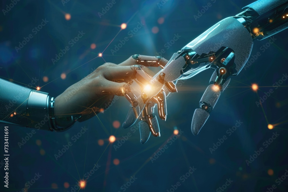 Poster ai and human interaction in data exchange and innovation.