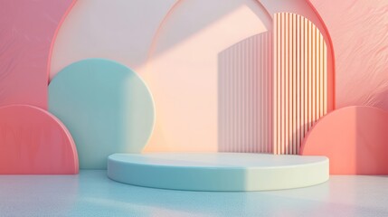 3d Memphis design-inspired background with minimalist aesthetics, infused with colorful and 3d retro elements.

