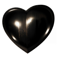 Black Heart. Valentine's card. Abstract illustration. AI generated.