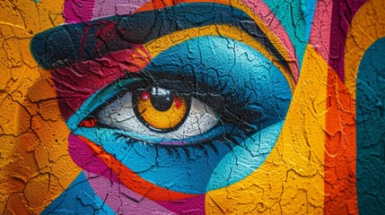 walls adorned with colorful graffiti street art, depicting bold designs and intricate patterns