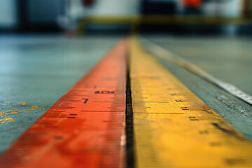 photo of a long and short distance with a ruler and a tape measure