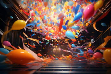 colorful confetti background party