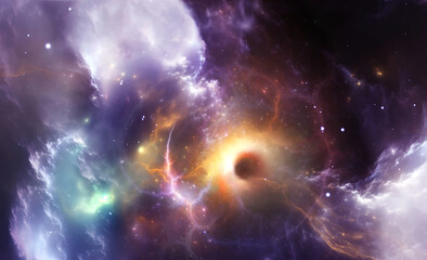 Black hole in the nebula