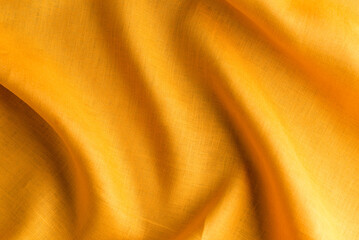 Bright orange wavy textile background - 733417419