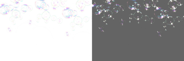 Soap bubble floating transparent background. Realistic air water soap foam bubble with rainbow colors. Bubble frame border PNG	