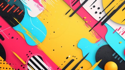 Abstract background with Memphis style