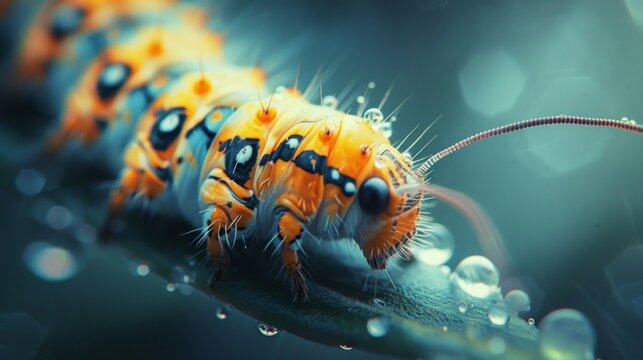The velvety softness of a caterpillar's body, a promise of transformation yet to come