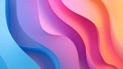 Colorful Abstract Curved Lines Background