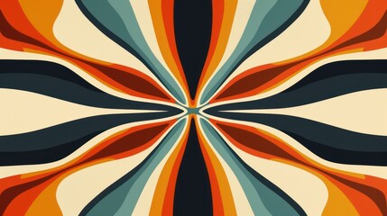 Abstract mid-century modern background with vintage warm colors.