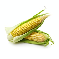 a zea mays, studio light , isolated on white background