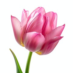 Fototapeta premium a tulipa gesneriana, studio light , isolated on white background
