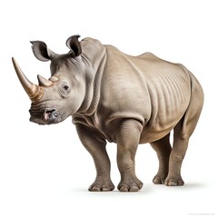 Obraz premium a rhinoceros sondaicus, studio light , isolated on white background