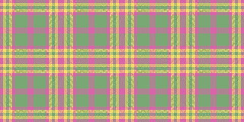 Comfortable seamless vector pattern, softness tartan textile texture. Femininity background fabric plaid check in green and pink colors.
