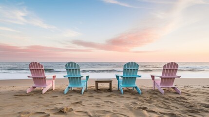 Tritone beach scene capturing serenity