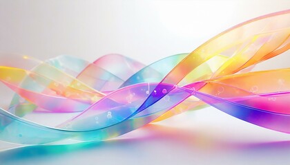 Abstract colorful ribbon background