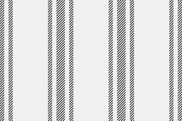 Print textile texture seamless, ceremony background vertical pattern. King fabric stripe vector lines in white and grey colors.