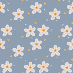 Spring flowers seamless pattern. Perfect for packaging, patterns, prints, textile design.