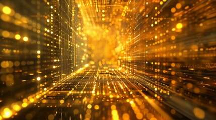 Abstract background artistically visualizes quantum computing concepts, encapsulating the innovative principles of quantum computation in a futuristic and enigmatic setting.