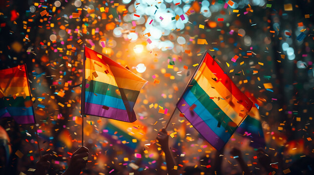 Celebrating pride month. LGBTQ community, support, gay pride month, Equality symbols - Powered by Adobe