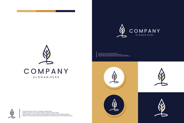 leaf pen, minimalist signature, logo inspiration.