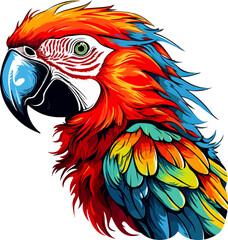 parrot vector illustration isolated on transparent background. 
