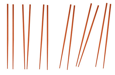 Chopsticks , feeding sticks on isolated transparent background - obrazy, fototapety, plakaty