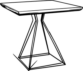 table illustration isolated on transparent background. 
