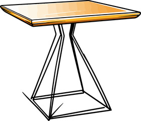 table illustration isolated on transparent background. 
