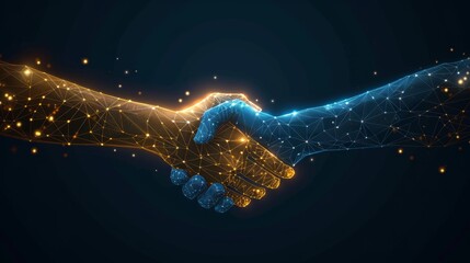 Virtual Handshake: Illuminated Wireframe Hands Convey Trust and Collaboration in Technology generative ai