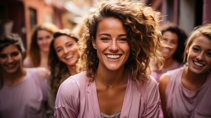 Fototapeta premium Portrait of a beautiful woman smiling. International Women's Day
