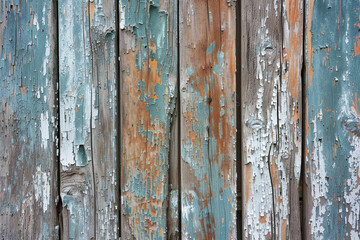 close up image of ruined painted wooden background Generative AI