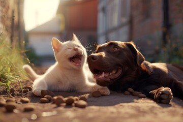 Home Harmony: Capturing Joyous Interactions Between Canine and Feline Friends generative ai