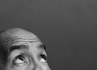 man suffering from blindness with eyesight problem with people stock image stock photo