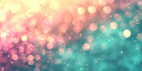 Obraz premium A dreamy and magical abstract background of colorful bokeh lights.