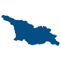 Georgia map. Map of Georgia in blue color